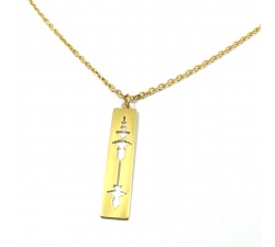Gold plated sterling silver cut soundwave necklace, personalized waveform necklace
