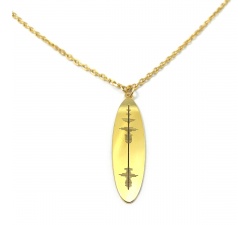 Gold plated sterling silver soundwave necklace, personalized waveform necklace
