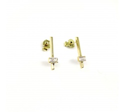 Χρυσά καρφωτά σκουλαρίκια Κ14