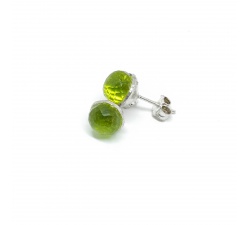 Xειροποίητα σκουλαρίκια από ασήμι 925 με quartz πράσινο